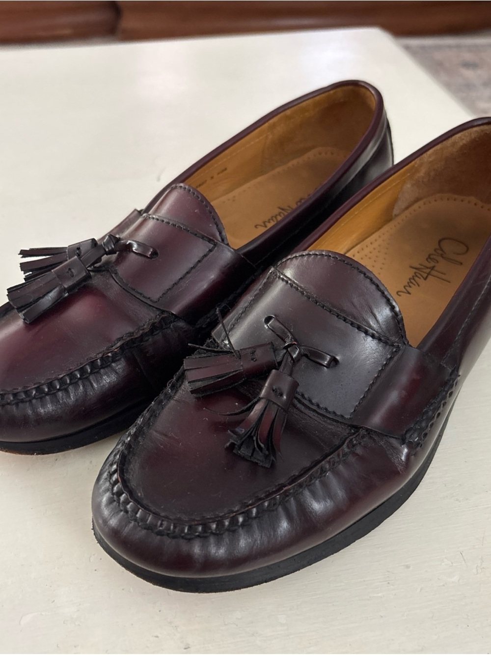 Cole Haan Classic Men's Tassel Loafers in Burgundy Size 9.5 D